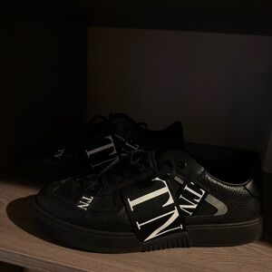 Valentino Black Sneakers with White Accents